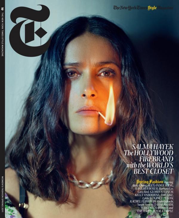 salma hayek photos 2011. T Style cover with Salma Hayek