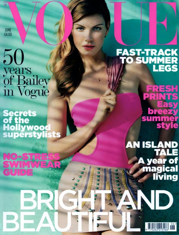 Angela Lindvall - June 2010 Vogue UK cover | Vogue magazine covers ...