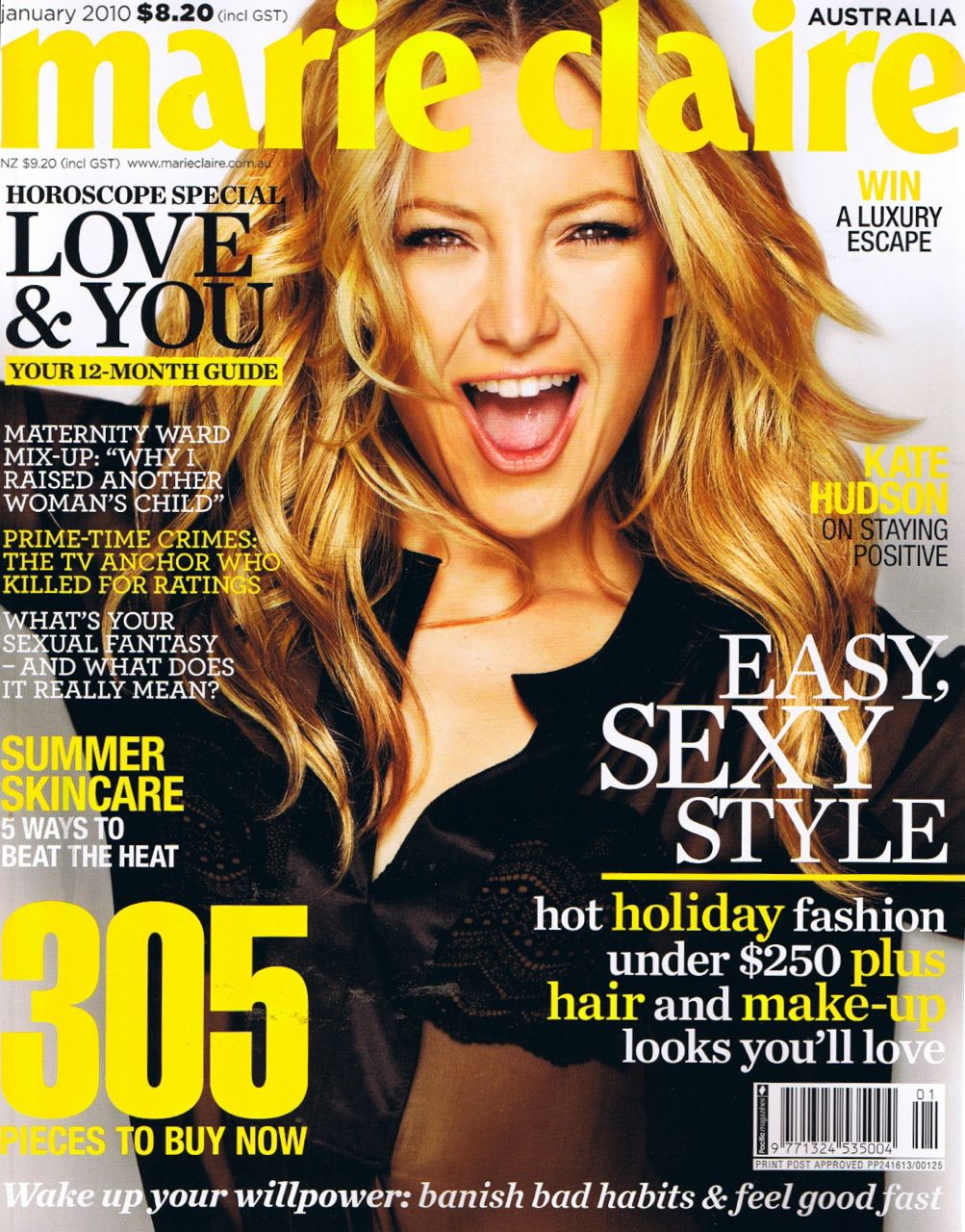 Covers of Marie Claire Australia with Kate Hudson, 000 2010 | Magazines ...