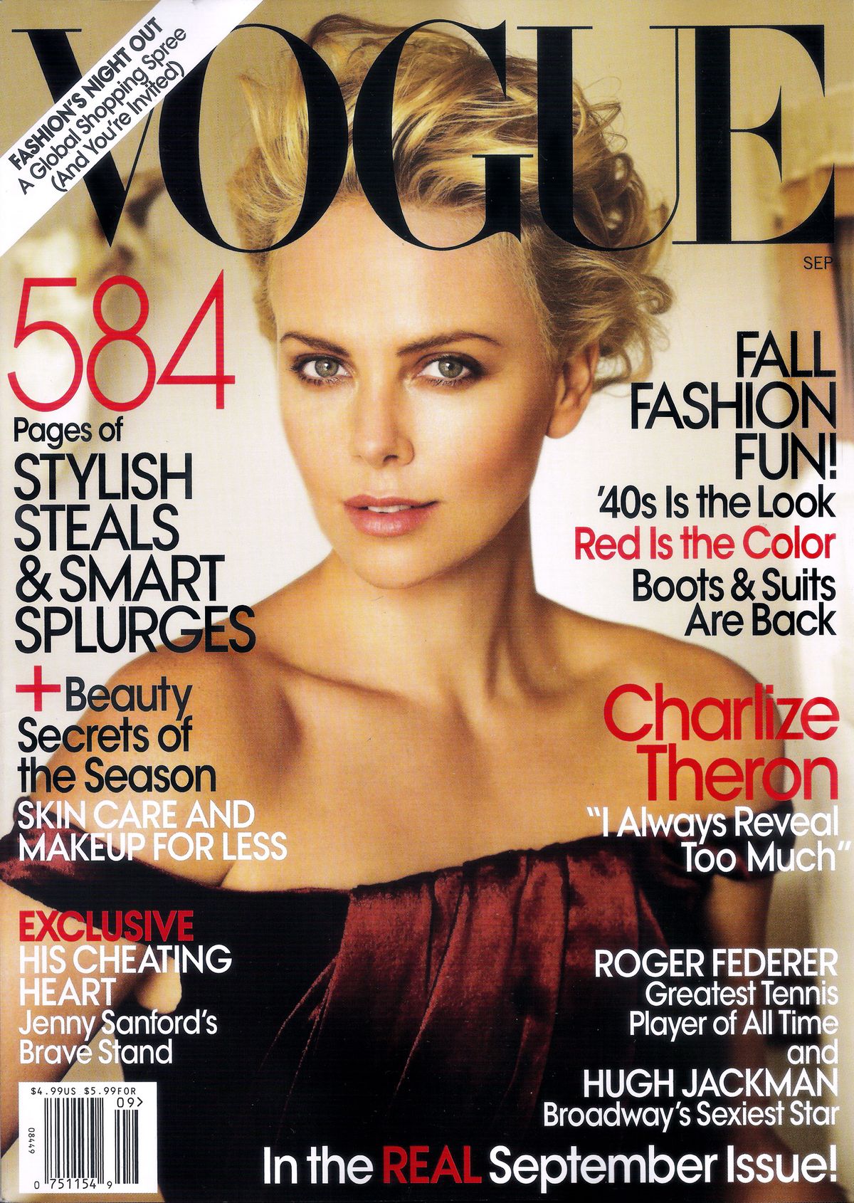 Covers of Vogue USA with Charlize Theron, 958 2009 | Magazines | The FMD