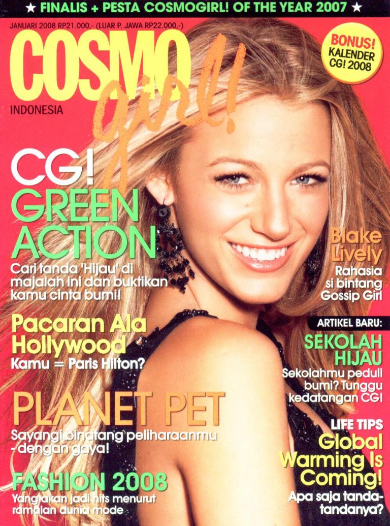 Covers of Cosmogirl Indonesia with Blake Lively, 000 2008 | Magazines ...